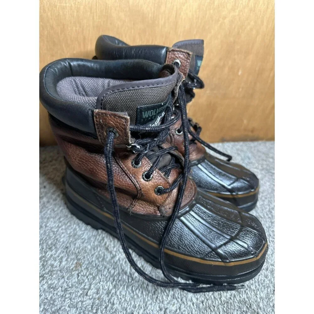 Wolverine Boots Mens 8 Brown Thinsulate Duck Snow Outdoor Hunting Workwear